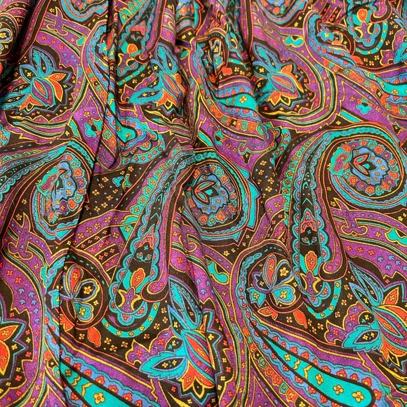 Paisley Vintage High Waist Skirt - Picture 6 of 6
